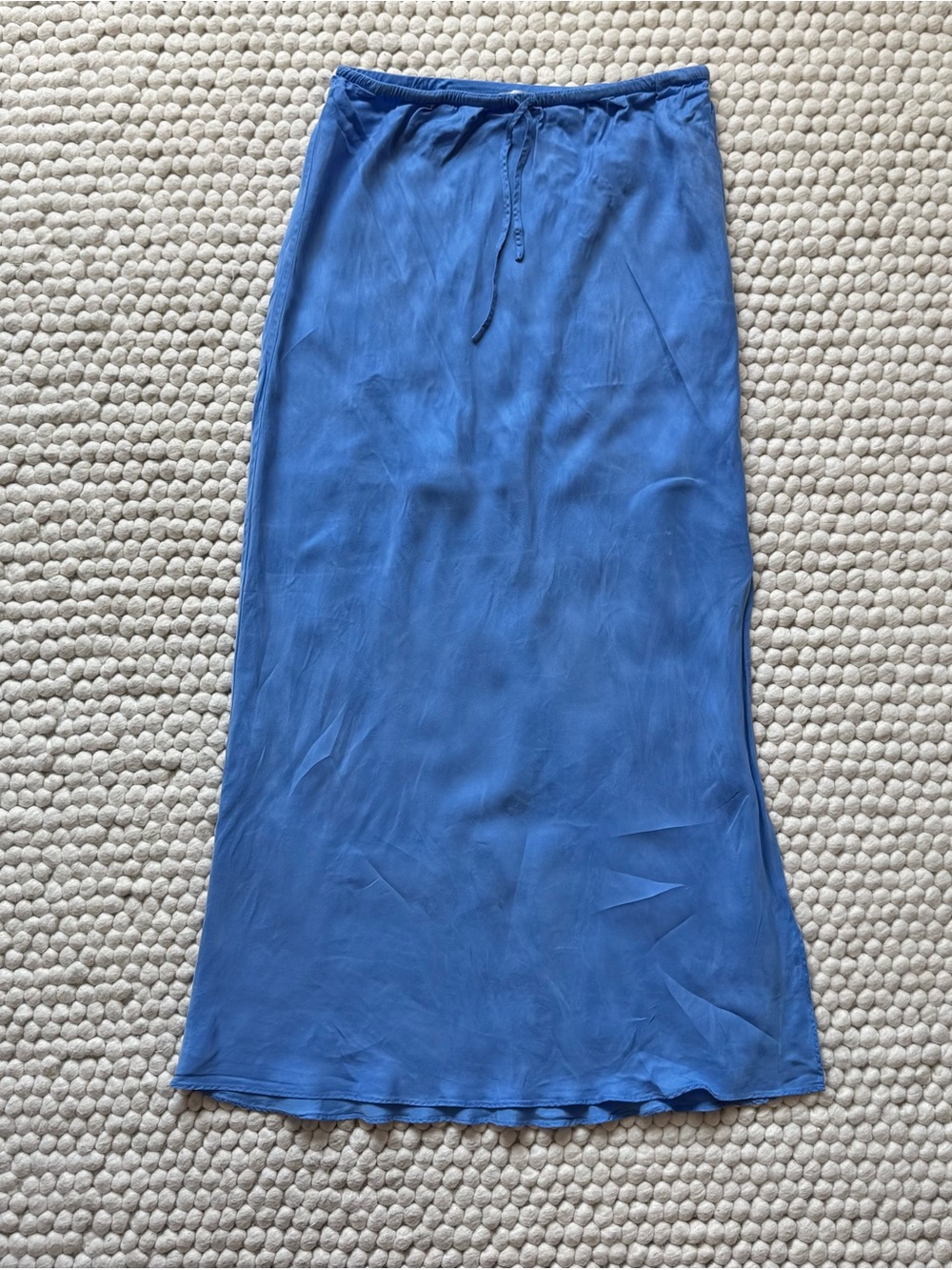 Madewell Bright Blue Maxi Slip Skirt